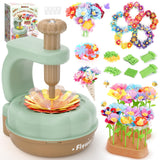 GirlsHome 300+PCS Fabric Flower Bouquets Toys, DIY Flower Crafts Kits for Kids, Arts and Crafts for Kids Ages 6-8 Girls, Build F
