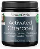 Viva Doria Virgin Activated Charcoal Powder, Coconut Shell Derived, Food Grade, 6 Oz