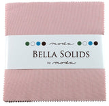 Bella Solids Pink Moda Charm Pack by Moda Fabrics; 425 Quilt Squares