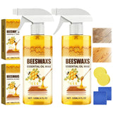 BHXGLWK 2PCS Beeswax Wood Polish Spray with Sponge & Towel