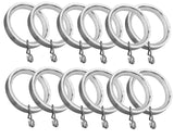 Chitra 1.5 Zinc Orchid Curtain Ring Pack of 12 (Silver,1.5 Dia)