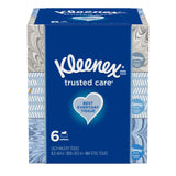 Kleenex Trusted Care Everyday Facial Tissues, 6 Rectangular Boxes, 144 Tissues per Box (864 Tissues Total)