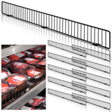 Yaocom 10 Pcs Retail Gondola Shelf Front Wire Fence Guard Rail 48  x3Sturdy Metal Supermarket Guardrail Black Commodity Org