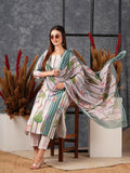 Anni Designer Women'S Cotton Blend Straight Printed Kurta With Pant & Dupatta (Darur Green-Nw_S_Green_Small),Green,S,,,