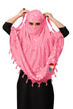Pracharan Cotton Innovative Stylish Bandhni Printed Fancy White Scarf With Sun Protection Face Cover For WomenS And Girls While