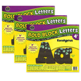 Eucalyptus 4 Bold Block Letters Combo Pack, 230 Per Pack, 3 Packs