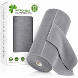 Microfiber Cleaning Cloth Roll, 20 Reusable Sheets (25 x 25 cm) | Ultra Absorbent LintFree & StreakFree Microfiber Cleaning To