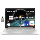 HP 15.6 FHD Touchscreen Business Laptop, Intel i7-1255U, 64GB RAM, 2TB PCIe SSD, Intel Iris Xe Graphics, Num Pad, Webcam, Window