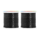 Mandala Crafts Metallic Embroidery Thread Set - Black Thread for Sewing Machine and Hand Decorative Sewing - 218 Yards 200M for 