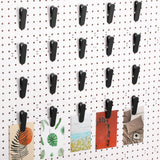 CroBlissful 20 Pcs Pegboard Accessories Clips White Pegboard Clips Metal Accessories Hooks Attachment for Crafts Kitchen Bathroo