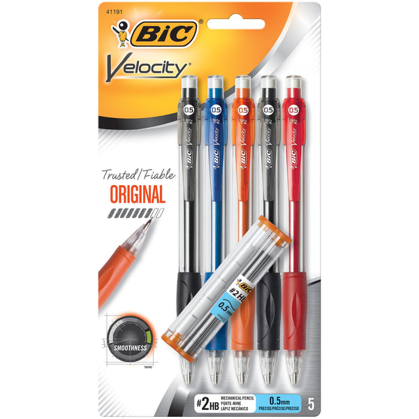 Bic Velocity Original Mechanical Pencil, Fine Point (0.5Mm), Smooth Da ...