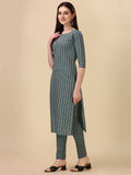 Wedani Women'S Cotton Round Neck Casual Wear Straight Kurta (Krt514) (Light Green Large),LIGHT GREEN,L,Cotton,A-Line,