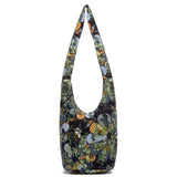 Women Shoulder Handbags Fashion canvas Hippie Crossbody Bags Bohemian Animal Prints Hobo Bags (Blue windmill)