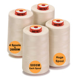 New brothread - 30 Options - 4 Large Cones of 5500Y (5000M) Each All Purpose Spun Polyester Thread 40S/2 (Tex27) for Serger, Ove