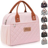 HOMESPON Insulated Lunch Bag for Women Men Adults Lunch Tote with Front Pocket Lunch Box Container Cooler Bag for Work Picnic (P