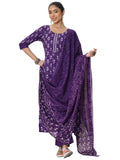 Libas Women'S Cotton Kurta Sets (400048O_Purple_L)