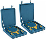 atorakushon Jewelry Set Velvet Box Necklace Pendant Earring Ring Bracelet Pearl Storage Holder Display Box for Wedding Engagemen