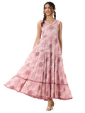 Libas Women'S Cotton Fit And Flare Maxi Casual Dress (98176_Mauve_S)