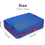 KISLANE Carrying Case for 48 Toy Cars, Kids Toy Cars Storage Case Hold 48 Toy Cars(Bag Only (Blue)
