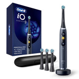 OralB iO Series 9 Electric Toothbrush with 3 Replacement Brush Heads, Black Onyx