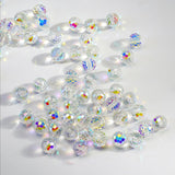 H&D HYALINE & DORA 130 Pcs Glass Beads for Jewelry Making, Crystal Beads Faceted Rondelle Briolette for DIY Crafts Necklace Wris