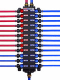 Viega 50243 1/2-Inch PureFlow Zero Lead Poly Alloy PEX Crimp Manabloc With 24 Ports - 15 Cold 9 Hot