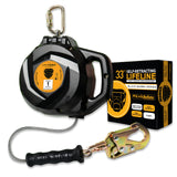KwikSafety - Charlotte, NC - Mamba 33 Self Retracting Lifeline [Carbonate + Integrated Handle] Class 1 Cable SRL ANSI OSHA Retra