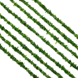 GemMartUSA Chrome Diopside Natural Chip Beads, 34 Inch Bead Strand, 3-7mm, Polished Genuine Gemstones, Strung DIY Jewelry Making