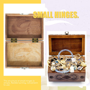 100 Pieces Small Hinges for Wooden Box Bronze Mini Hinges Tiny Hinge for Jewelry Box, Mini Cabinet and Crafts