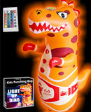 Light-Up Inflatable Dinosaur Punching Bag with Roaring Sound - 47Bop Bag with Fast Bounce-Back for Active Kids Ages 2-7 - Fu
