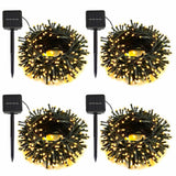 SyouHome 4 Pack Solar String Lights Outdoor, 400 LED Extra-Long 156Ft Solar Lights Outdoor with 8 Lighting Modes, IP65 Waterproo