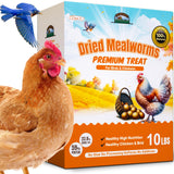 Dried Mealworms 10LB - Non-GMO Meal Worms for Chickens & Birds - Insect Protein Poultry Feed, Natural Chicken Worms ideal for Wi