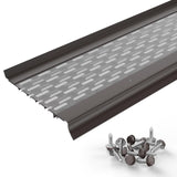Waterlock Micromesh 5 inch Gutter Guards Leaf Protection, 1 Feet Sample Pack Dark Bronze, Stainless Steel Mesh, Aluminum Gutter 