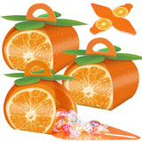 TaoBary 36 Pieces Orange Fruit Party Favor Boxes Summer Citrus Orange Slice Candy Treat Box 3D Mini Goodie Gift Bags Party Decor
