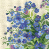 Riolis 14 Count Forget Me Nots Counted Cross Stitch Kit, 8 X 8