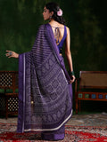 Libas Women'S Satin Saree (16047R_Purple)