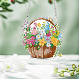 MVVMTOP 6x6inch Diamond Painting Kits Hanging Pendant DIY Flower Basket Wreath Ornaments Shaped Diamond, HGJ098