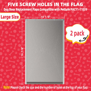 2PACK Large Dog Door Replacement Flap with Screws,Doggie Door Replacement Flaps Compatible with PetSafe Freedom Doggie Doors PAC