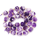 Malahill Wholesale Natural Stone Beads for DIY Jewelry Making Sold per Bag 5 Strands and one roll Cord Inside Faceted S Shape bo