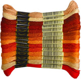 Orange-red Gradient Color Embroidery Floss - Cross Stitch Threads - Friendship Bracelets Floss - Crafts Floss - 14 Skeins Per Pa