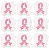 Jutom 20 Sheets 240 Pcs Breast Cancer Glitter Tattoo Sticker Temporary Ribbon Tattoos Breast Cancer Body Tattoos for Women Face 