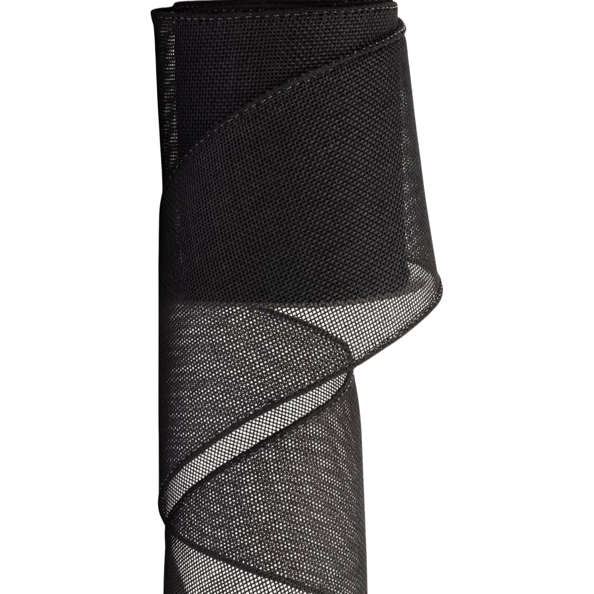 Burlap Wired Ribbon, 10 Yards, Natural Color, for Christmas Decor, Wreaths, Wedding, Gift Wrapping (Black, 4 Inch x10 Yards)