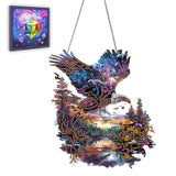 Ginfonr Diamond Painting Kits Hanging Pendant, Eagle Diamond Art Kits for Adults, Special Shaped Rhinestone Landscapes Diamond A