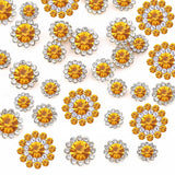 100pcs Sew on Rhinestones Crystal Glass Gems Gold Claw Sunflower Mixed 8mm 10mm 12mm 14mm Gemstones Jewels Crafts for Sewing Dre