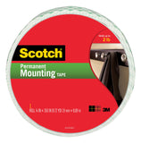 Scotch Indoor Mounting Tape, 3/4-In X 350-In, White, Holds Up To 2 Lbs, 1-Roll (110-Long)