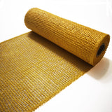 Poly Burlap mesh 10 inches Deco mesh 10 inch Rolls Clearance Burlap 5 Yards (Yellow)