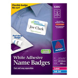Avery Adhesive Name Badges, 2.33 x 3.38, White, Box of 400 (05395)