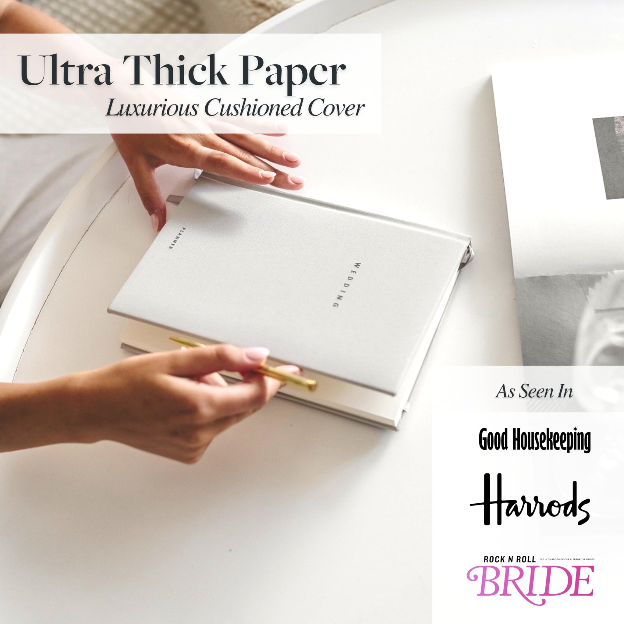 Award Winning Scribble & Dot Wedding Planner Book and Organizer for the Bride | Tissue Wrapped in a Gift Box | Cushioned Cover &