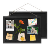 DAHAPYBOO Cork Board with Linen Black 2Pack,Bulletin Board 17x12, Corkboards for Office Home School Message Board or Vision Boar