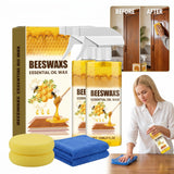 JWTJMRE Beeswax Wood Polish Spray, Natural Beeswax Furniture Polish and Cleaner, Wood Seasoning Wax Spray with Essential Oil for
